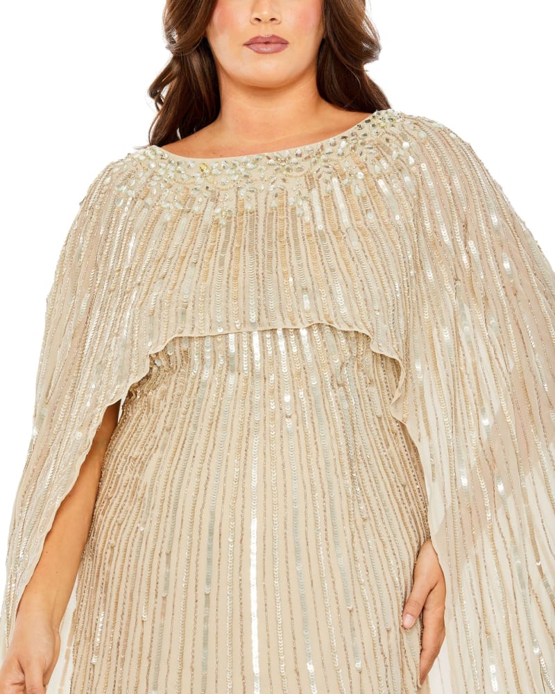 Champagne 2025 cape dress
